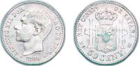 Spain 50 Centimos Spain Kingdom 1880 ????8-0 MS-M 50 Centimos - Alfonso XII Silver (.835) Madrid Mint (2787000) 2.57g XF KM 685 Cal 63 -