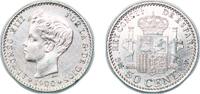 Spain 50 Centimos Spain Kingdom 1900 ????0-0 SMV 50 Centimos - Alfonso XIII (3rd portrait) Silver (.835) Madrid Mint (2128369) 2.56g AU KM 705 -