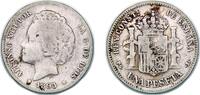 Spain 1 Peseta Spain Kingdom 1893 ????PGL 1 Peseta - Alfonso XIII (2nd portrait) Silver (.835) Madrid Mint (1958000) 4.85g VF KM 702 -