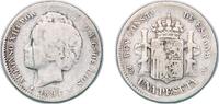 Spain 1 Peseta Spain Kingdom 1894 ????PGV 1 Peseta - Alfonso XIII (2nd portrait) Silver (.835) Madrid Mint (1044000) 4.76g VF KM 702 -