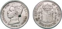 Spain 1 Peseta Spain Kingdom 1905 SMV 1 Peseta - Alfonso XIII (Contemporary counterfeit) Silver 5.08g VF KM 721 -