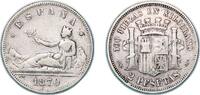 Spain 2 Pesetas Spain Provisional Government 1870 *18-70 SNM 2 Pesetas - Provisional Government Silver (.835) Madrid Mint (1503872) 9.73g VF KM -