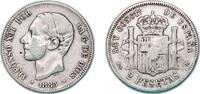 Spain 2 Pesetas Spain Kingdom 1883 *?-83 MSM 2 Pesetas - Alfonso XII Silver (.835) Madrid Mint (3318205) 9.79g VF KM 678 Cal 46 -