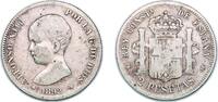 Spain 2 Pesetas Spain Kingdom 1892 PGM 2 Pesetas - Alfonso XIII (1st portrait) Silver (.835) MADRID MINT (559000) 9.76g VF KM 692 Cal 29 -