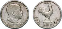 Malawi 6 Pence Malawi Republic 1964 6 Pence Nickel brass (60% Copper, 20% Nickel, 20% Zinc) (14800000) 2.85g XF KM 1 Schön 2 -