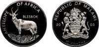 Malawi 10 Kwacha Malawi Republic 2003 10 Kwacha (Blesbok) Silver plated brass 18.85g PF KM 104 -