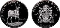 Malawi 10 Kwacha Malawi Republic 2003 10 Kwacha (Eland) Silver plated brass 19.22g PF KM 102 -