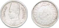 Egypt 2 Piastres Egypt Kingdom AH 1361 (1942) 2 Qirsh - Farouk Silver (.833) Royal Mint (Tower Hill) 2.83g AU KM 365 Schön 70 MHC 256 -