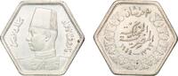 Egypt 2 Piastres Egypt 1944 (AH1363) 2 Qirsh / 2 Piastres - Farouk Silver (.500) (50% Silver, 48% Copper & 2% Manganese) (32000000) 2.81g AU KM -