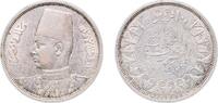 Egypt 10 Piastres Egypt 1937 (AH1356) 10 Piastres / Qirsh - Farouk Silver (.833) (Copper .166) (2800000) 13.94g XF KM 367 MHC 259 -