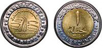 Egypt 1 Pound Egypt 2019 (AH1440) 1 Pound (National Roads Network) Bimetallic: brass plated steel centre in nickel plated steel ring (40000000 -