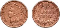 United States 1 Cent United States Federal republic 1909 1 Cent Indian Head Cent Bronze (.950 copper, .050 tin and zinc) (14368470) 3.09g XF KM 90 -