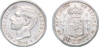Spain 50 Centimos Spain Kingdom 1885 *8-6 MS-M 50 Centimos - Alfonso XII Silver (.835) (1468000) 2.46g AU KM 685 Cal 63 -