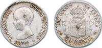 Spain 50 Centimos Spain Kingdom 1892 *9-2 PGM 50 Centimos - Alfonso XIII (1st portrait) Silver (.835) (3953540) 2.5g XF KM 690 -