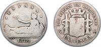 Spain 1 Peseta Spain Provisional Government 1869 SN-M 1 Peseta - Provisional Government (ESPAÑA) Silver (.835) Madrid Mint (367000) 4.68g VF K -
