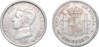 Spain 1 Peseta Spain Kingdom 1903 *19-03 SMV 1 Peseta - Alfonso XIII (4th portrait) Silver (.835) Madrid Mint (10602000) 4.92g XF KM 721 -