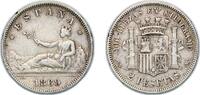 Spain 2 Pesetas Spain Provisional Government 1869 *18-68 SNM 2 Pesetas - Provisional Government Silver (.835) (3269853) 9.7g XF KM 654 -