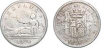 Spain 2 Pesetas Spain Provisional Government 1870 *18-70 SNM 2 Pesetas - Provisional Government Silver (.835) Madrid Mint (1503872) 9.75g VF KM -