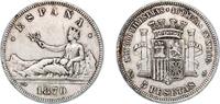 Spain 5 Pesetas Spain Provisional Government 1870 *18-7? SNM 5 Pesetas - Provisional Government Silver (.900) Madrid Mint (5923455) 24.93g VF K -