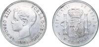 Spain 5 Pesetas Spain Kingdom 1896 *18-96 PGV 5 Pesetas - Alfonso XIII (3rd portrait) Silver (.900) Madrid Mint (4272000) 24.89g XF KM 707 -
