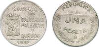 Spain 1 Peseta Santander, Palencia and Burgos, Provinces of 1937 1 Peseta (Santander, Palencia and Burgos) Copper-nickel (300000) 5.33g XF KM -