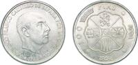 Spain 100 Pesetas Spain Nationalist Government 1966 *19-69 100 Pesetas - Francisco Franco (Straight 9 in Star)) Silver (.800) (1000000) 19g UNC K -