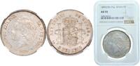 Spain 5 Pesetas Spain Kingdom 1893 *18-93 PGL 5 Pesetas - Alfonso XIII (2nd portrait) Silver (.900) Madrid Mint (2500000) 25g NGC AU 55 KM 700 -