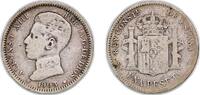 Spain 1 Peseta Spain Kingdom 1903 *19-0? SMV 1 Peseta - Alfonso XIII (4th portrait) Silver (.835) Madrid Mint (10602000) 4.86g VF KM 721 -
