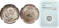 Spain 50 Centimos Spain Kingdom 1926 PCS 50 Centimos - Alfonso XIII (6th portrait) Silver (.835) Madrid Mint (4000000) 2.5g NGC MS 62 KM 741 Cal -