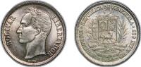 Venezuela 1 Bolivar Venezuela Fourth Republic 1954 1 Bolívar Silver (.835) (Copper .165) (13500000) 5.09g UNC Y 37 NCV mv1bs-ba -