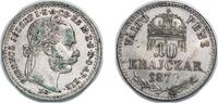 Hungary 10 Kreuzers Hungary Austro-Hungarian Empire 1870 KB 10 Kreuzers - Francis Joseph I Billon (.400 silver) (21933353) 1.65g AU KM 451 ÉH 1477 -