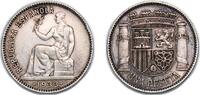 Spain 1 Peseta Spain Second Republic 1933 *3-4 1 Peseta - II Republic Silver (.835) Madrid Mint (2000000) 4.91g XF KM 750 Cal 1 -
