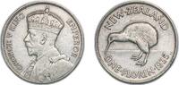 1 Florin 1935 New Zealand New Zealand 1935 1 Florin - George V Silver (.500) (755000) 11.21g XF  KM 4 XF