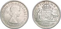 Australia 1 Florin Australia 1961 1 Florin - Elizabeth II (1st Portrait - with F:D:) Silver (.500) (9452000) 11.28g BU KM 60 -