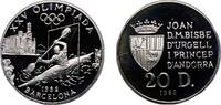 20 Diners 1989 Karlsruhe Mint Andorra Andorra Principalty 1989 20 Diners - Joan Martí i Alanis (XXV Summer Olympic Games) Silver (.925) Karlsruhe...
