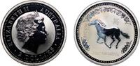 Australia 2 Dollars Australia Commonwealth 2002 2 Dollars - Elizabeth II (4th Portrait - Year of the Horse - Silver Bullion Coin) Silver (.999) Pert -