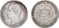 Venezuela 5 Bolivars Venezuela United States 1924 5 Bolívares Silver (.900) (Copper .100) Philadelphia Mint (25) 24.8g XF Y 24.1 Y 24.2 NCV mv5bs-aa -