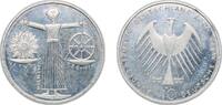 Germany 10 Deutsche Mark Germany 2000 A 10 Deutsche Mark (Expo 2000) Silver (.925) Berlin Mint (3000000) 17.48g UNC KM 199 J 474 Schön 199 -