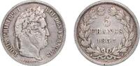 France 5 Francs France Kingdom 1837 W 5 Francs - Louis-Philippe I Silver (.900) Lille Mint (6650054) 24.82g XF KM 749 Franc 2014 324 Gad 1789 6 -