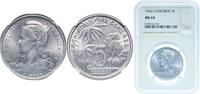 Comoro Islands 5 Francs Comoro Islands Autonomous State of France 1964 5 Francs Aluminium (95% Aluminium, 5% Magnesium) Monnaie de Paris Mint (1000000) -
