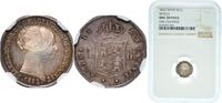 Spain 1 Real Spain Kingdom 1852 1 Real - Isabel II Silver (.900) Seville Mint NGC UNC KM 598 Cal 397 -
