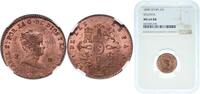 Spain 2 Maravedis Spain Kingdom 1840 2 Maravedis - Isabel II Copper Segovia Mint NGC MS 64 -