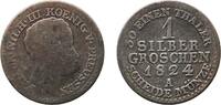 Germany 1 Silbergroschen Germany Kingdom of Prussia 1824 A 1 Silber Groschen - Friedrich Wilhelm III Billon (.222 silver) Berlin Mint 1.99g F AKS 27 Old -