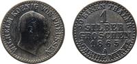 Germany 1 Silbergroschen Germany Kingdom of Prussia 1865 A 1 Silbergroschen - William I Billon (.220 silver) Berlin Mint 2.1g VF AKS 103 Olding FR 415, -