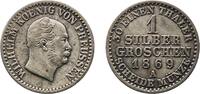 Germany 1 Silbergroschen Germany Kingdom of Prussia 1869 A 1 Silbergroschen - William I Billon (.220 silver) Berlin Mint 2.12g XF AKS 103 Olding FR 415, -