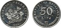 Croatia 50 Lipa Croatia 1994 50 Lipa (Latin text) Nickel plated steel (Plating: 95% Iron, 5% Nickel) Croatian Mint (2001131) 3.62g BU KM 19 Sch -