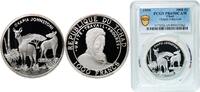 Chad 1000 Francs CFA Chad Republic 1999 1000 Francs (Okapia Johnstoni) Silver (.985) 15g PCGS PR 69 KM 24 Schön 23 -