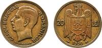 Romania 20 Lei Romania Kingdom 1930 20 Lei - Carol II Nickel brass Paris Mint (17500000) 7.49g XF KM 51 Schön 58 -