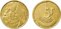 Belgium 5 Francs Belgium 1986 5 Francs - Baudouin I (French text) Copper-aluminium-nickel (Copper 92%, Aluminium 6%, Nickel 2%) Royal Mint of Bel -
