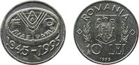Romania 10 Lei Romania Republic 1995 10 Lei (FAO) Nickel plated steel Bucharest Mint (200000) 4.63g UNC KM 117.1 KM 117.2 Schön 133 -